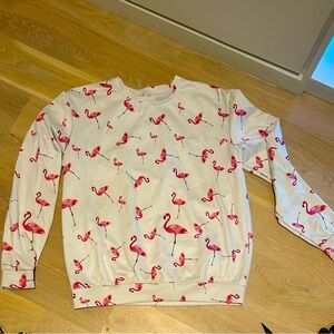 Small flamingo crewneck sweatshirt!